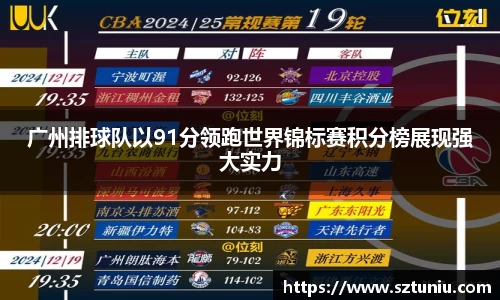 广州排球队以91分领跑世界锦标赛积分榜展现强大实力
